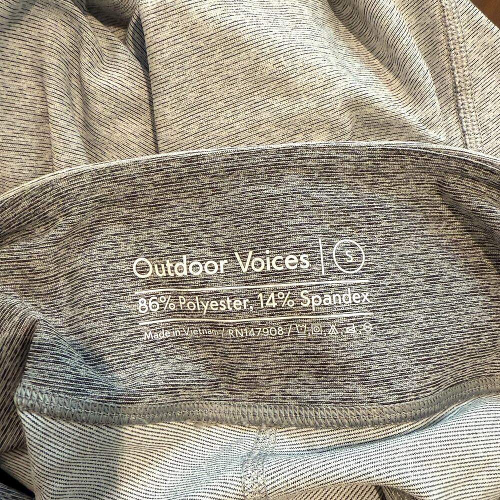 OUTDOOR VOICES Warmup Legging Gray Colorblock Sz S 7/8 Length - Picture 4 of 5